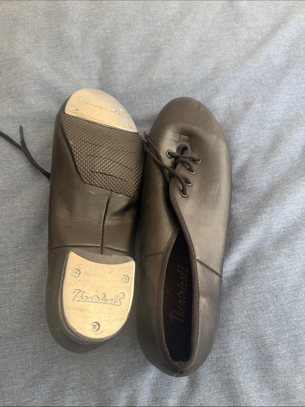 Theatricals Women’s Black Lace-Up Tap Shoes